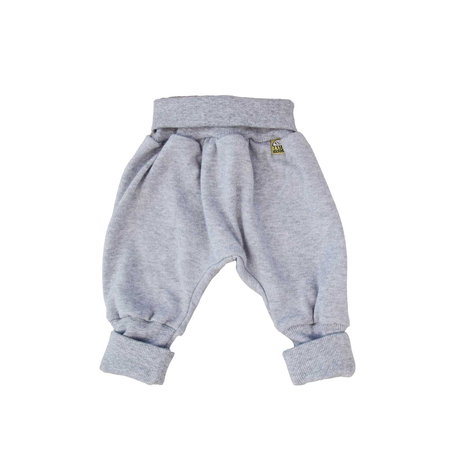 Baby Hose mit Umstulp Fuß in hellgrau