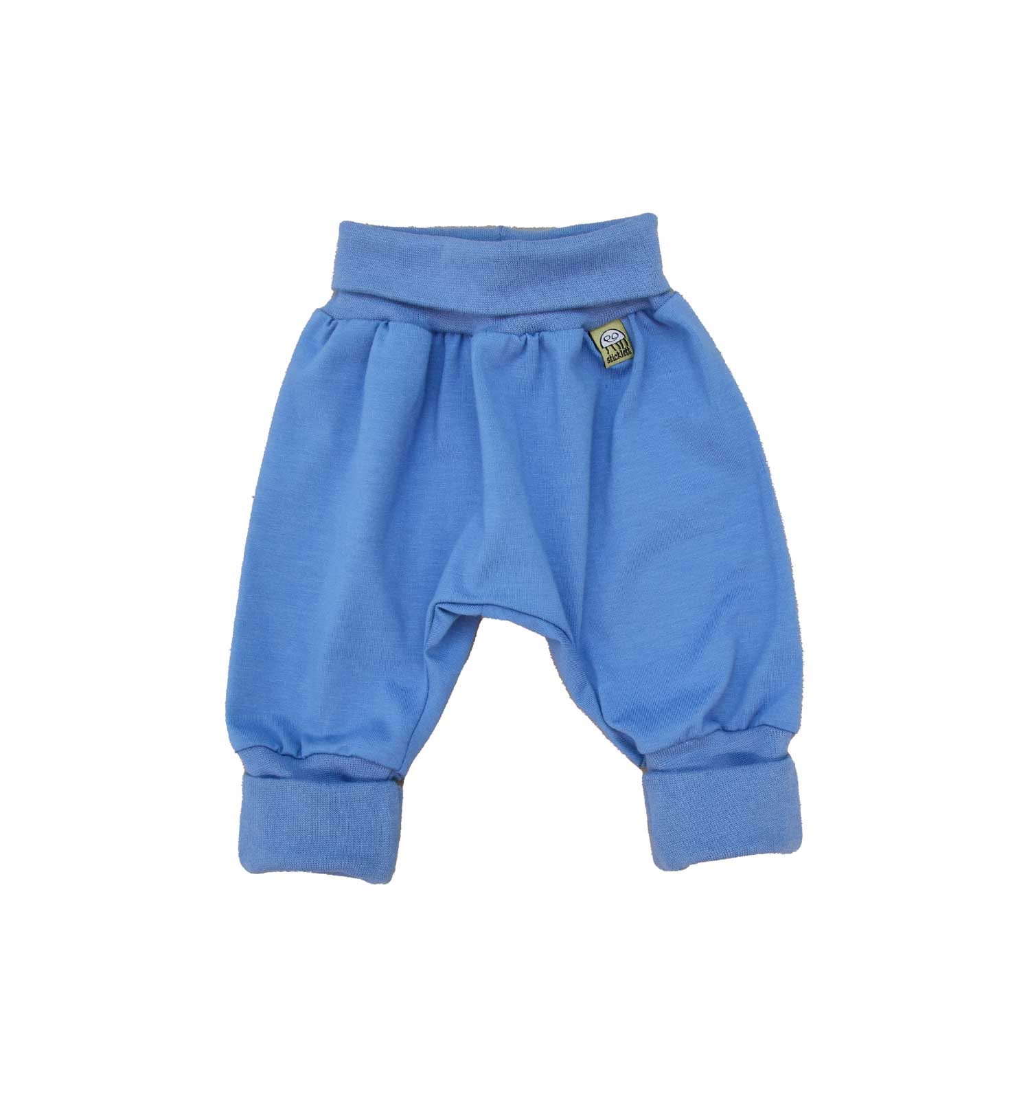 Baby Hose mit Umstulp Fuß Blau