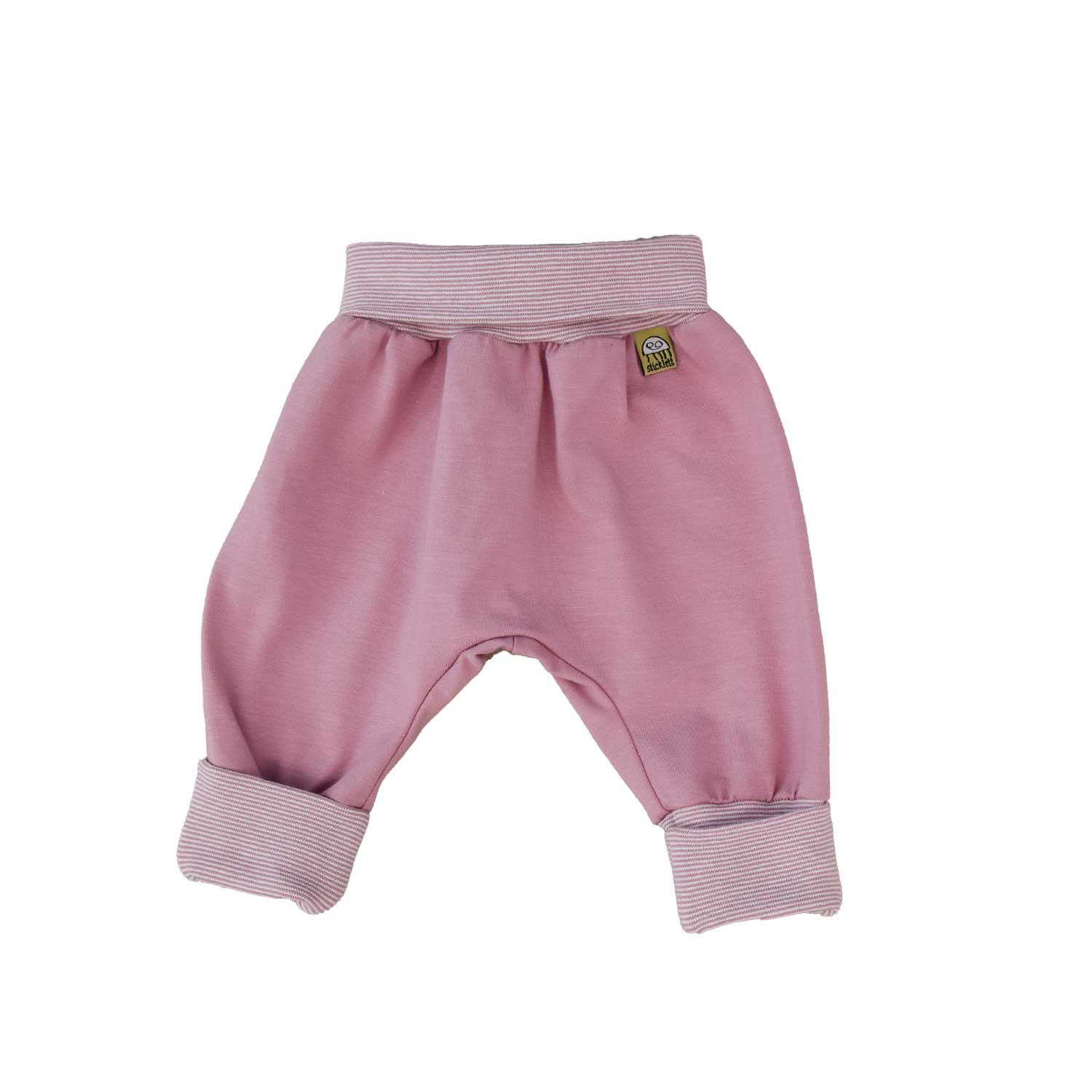 Baby Hose mit Umstulp Fuß Altrosa