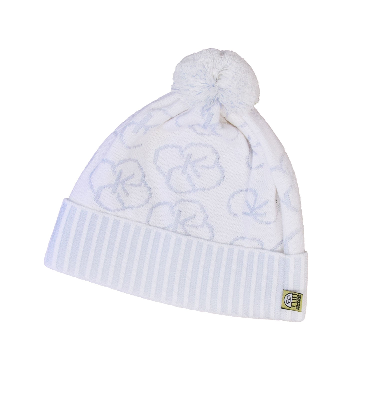 Geschenk zur Geburt – Baby-Strickmütze mit Bommel für Winterbabys