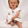 Baby Kleid aus Musselin für Mädchen mit Bodyeinsatz damit nichts verrutscht