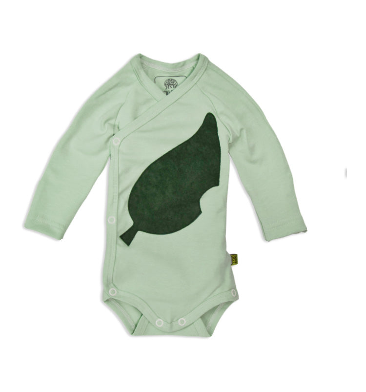 Babyset mit Wickelbody und flexibler Hose – geeignet für MARY by sticklett in modernen farben und mit den trendmnotiv kaktuss und blatt