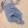 Baby Kleidung Set – bequem, pflegeleicht & liebevoll abgestimmt, mit Schlafhose mit mitwachsenden Bund und umstülpe Fußenden 