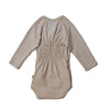 Bio Bamboo Wickelbody langarm beige
