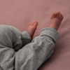 Baby Hose mit Umstulp Fuß in hellgrau