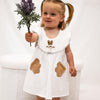 Geschenk zur Kinderparty oder Kinder Geburtstag Musselin Kleid das perfekt für die Sommerhitze ist 