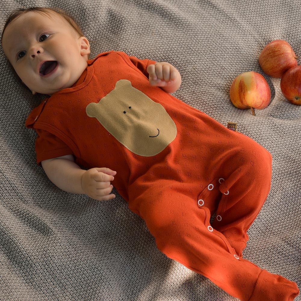 Baby Strampler in fiesta rot