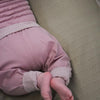 Baby Hose mit Umstulp Fuß Altrosa