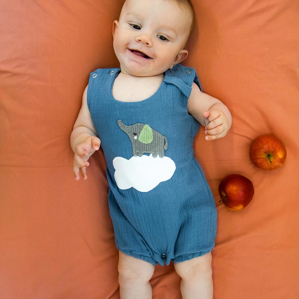 Musselin Overall für Babys – weich, luftig & kompatibel mit Wärmekissen und rubby Pads
