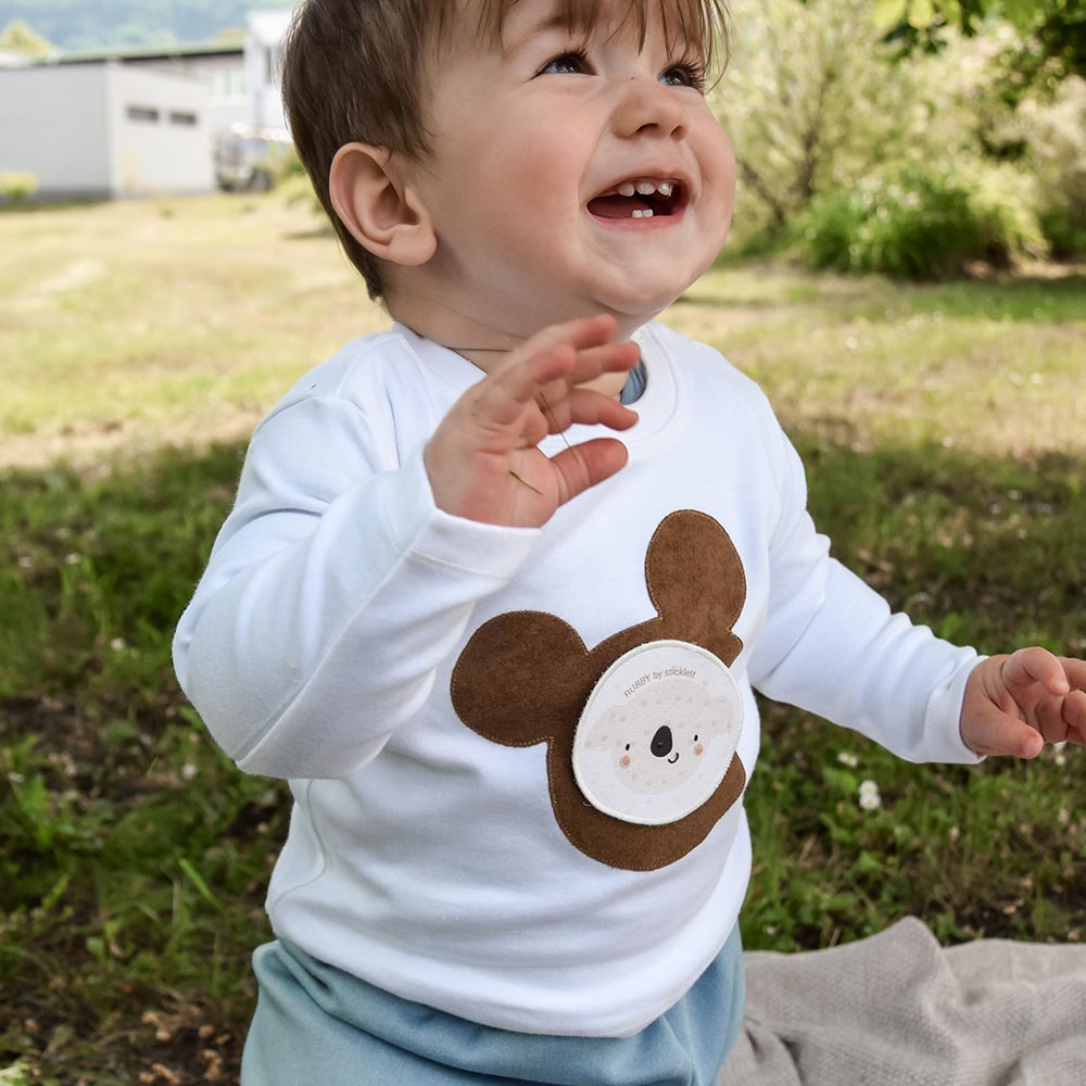 Baby Shirt lang - kurz weiß
