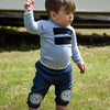 Baby Sweater in hellbau