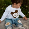 Baby Shirt lang - kurz weiß