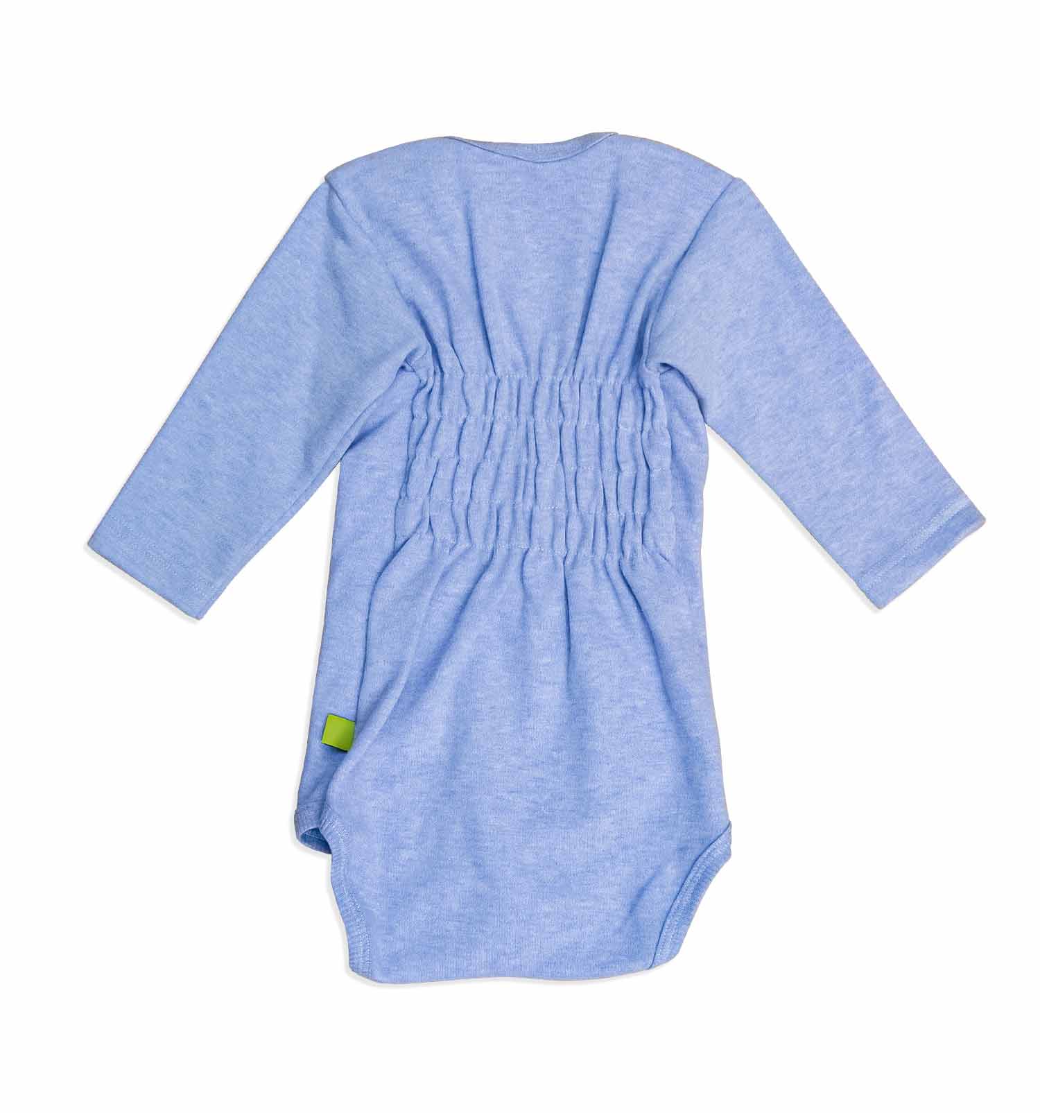 Baby Envelop Body mit Schaf langarm in hellblau-meliert und rosa | sticklett Online Store.