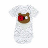 Baby Body mit Teddy-Bär Kurzarm Envelope 6-12 Monate | sticklett Online Store.