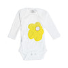 Baby Body gelber Klecks Langarm ÖKO-Tex Baumwolle | sticklett Online Store.