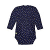 Babykleidung für Jungen und Mädchen, Baby Body in dunkelblau mit gelb-weißen Dots