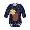 Baby langarm Envelope-Body indigoblau dots zum Mitwachsen, Babykleidung für Jungen und Mädchen