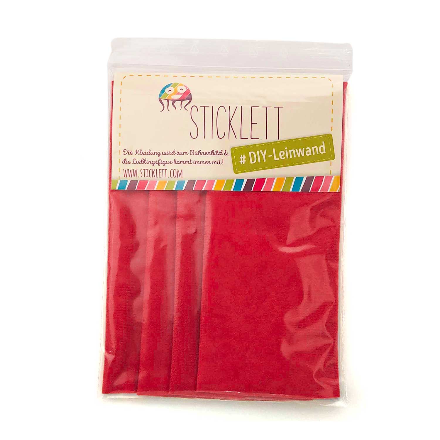 DIY Set Fleece-Stoff rot
