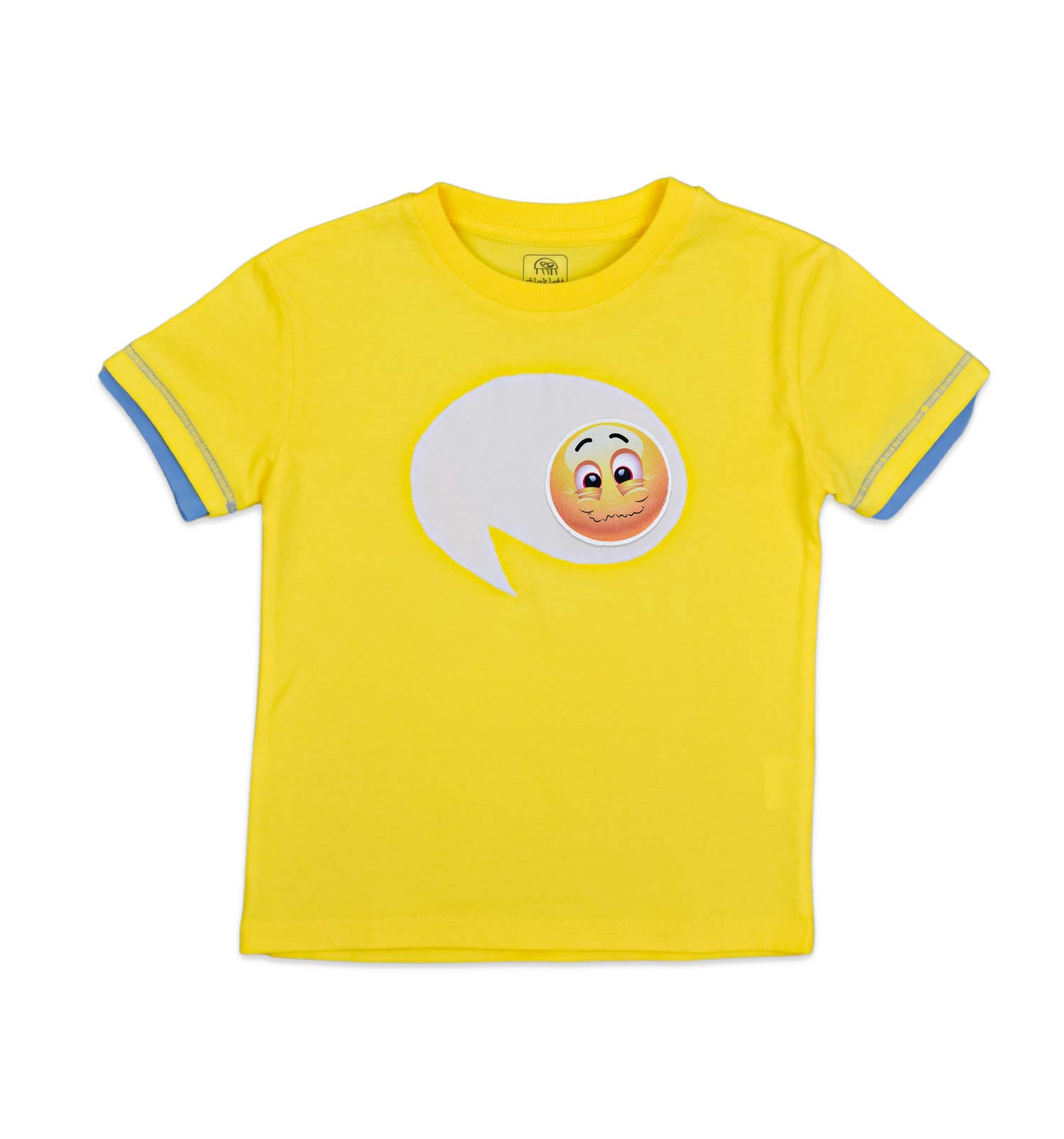 Buben T-Shirt mit Sprechblase in gelb | sticklett Online Store.