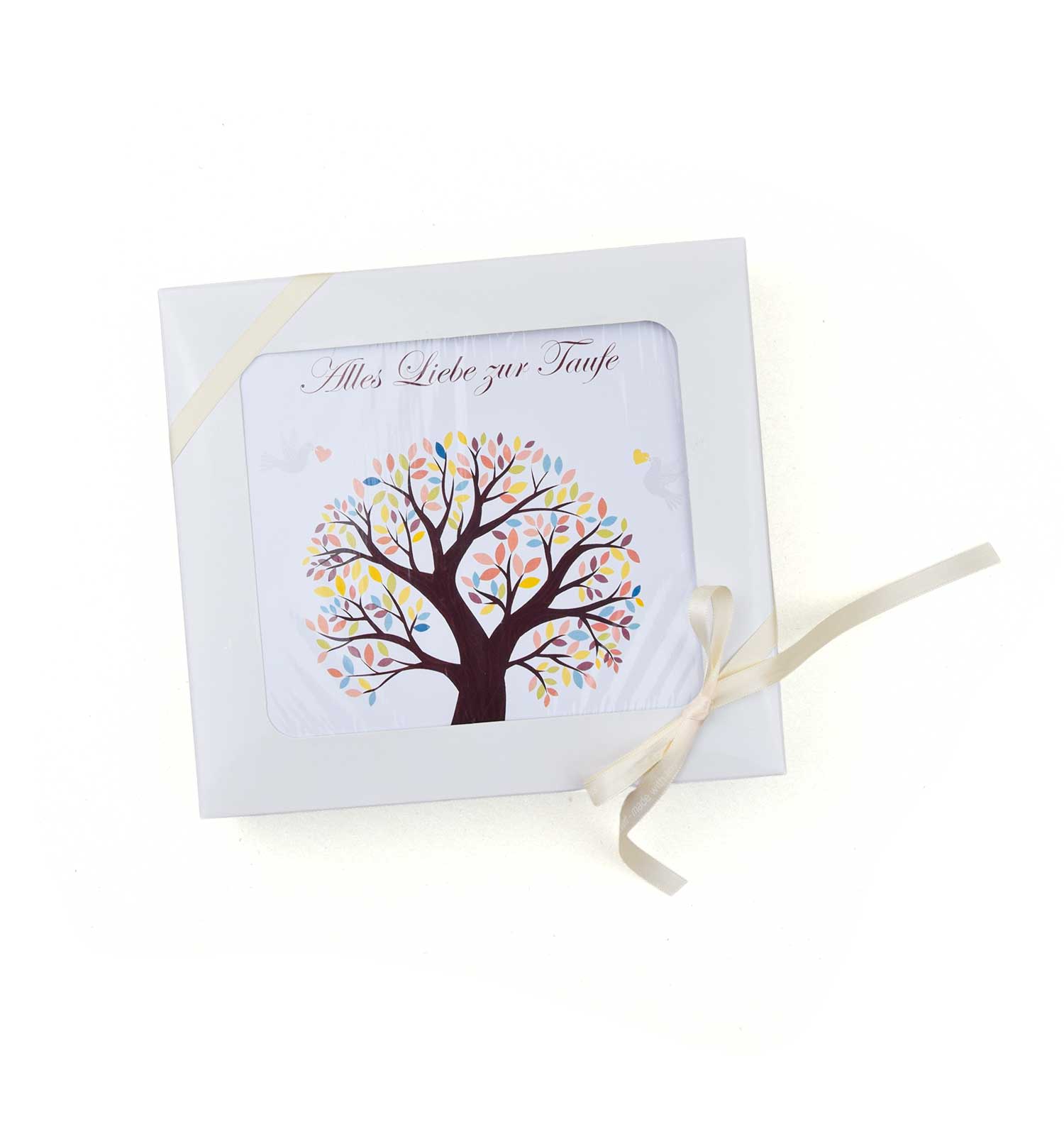 Geschenkbox mit Sichtfenster und personalisierbarer Grußkarte | sticklett Online Store.