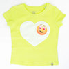 T-Shirt in lime mit Herz kurzarm | sticklett Online Store.