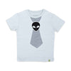 Buben T-Shirt mit Krawatte in Hellgrau | sticklett Online Store.