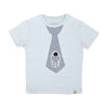 Buben T-Shirt mit Krawatte in Hellgrau | sticklett Online Store.