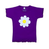 T-Shirt in Violett mit Blume Kurzarm | sticklett Online Store.