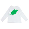 T-Shirt mit grünem Blütenblatt  - langarm | sticklett Online Store.