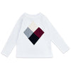Kinder Shirt mit Rauten langarm | sticklett Online Store.