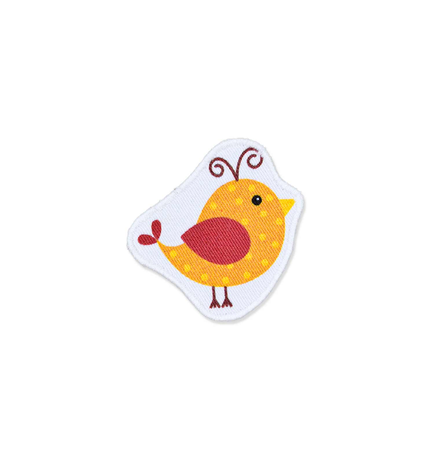 Applikation Vogel orange-rot | sticklett Online Store.