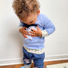 Baby Sweater in hellbau