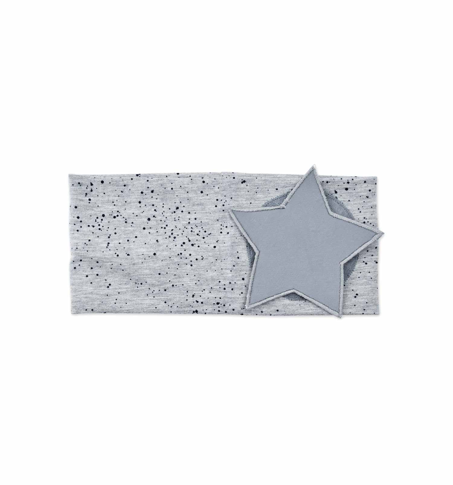 Stirnband grau mit Punkten (glow-in-the-night-Effekt) | sticklett Online Store.