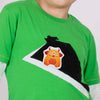 T-Shirt in grün mit Raumschiff | sticklett Online Store.