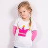 Mädchen T-Shirt mit Krone kurzarm | sticklett Online Store.
