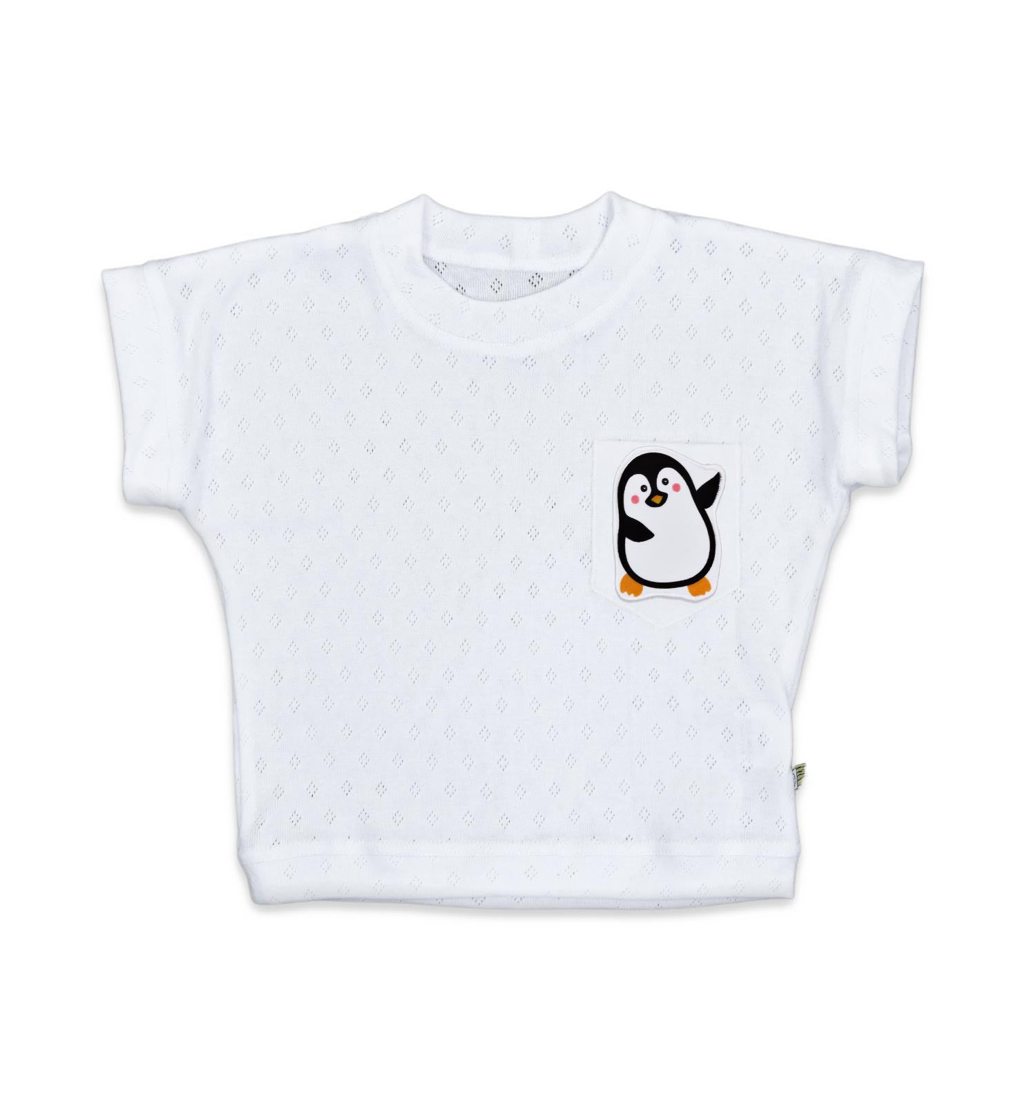 T-Shirt mit Lochstickerei in weiß | sticklett Online Store.