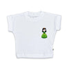 T-Shirt mit Lochstickerei in weiß | sticklett Online Store.
